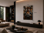 Street Art Tijger Canvas Schilderij 75x100 cm