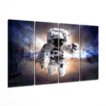 Astronaut 4 Pieces Mega Glass Wall Art (150x92 cm)