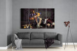 Woman Clown 4 Pieces Mega Glass Wall Art (150x92 cm)