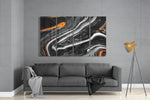 Marble Lava 4 Pieces Mega Glass Wall Art (150x92 cm)