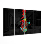 Color Mix 4 Pieces Mega Glass Wall Art (150x92 cm)
