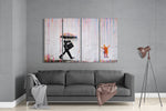 Street Stencil Art Glass Wall Art