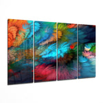 Colorful Touches 4 Pieces Mega Glass Wall Art (150x92 cm)