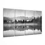 Foggy View 4 Pieces Mega Glass Wall Art (150x92 cm)