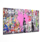 Street Stencil Art Glass Wall Art