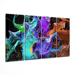 Mixing the Colors 4 Pieces Mega Glass Wall Art (150x92 cm)