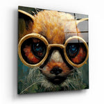 Vierkant Glasschilderij Sharp Vision Glasschilderij | Designer collectie