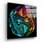 Yin en Yang – Vierkant Glasschilderij