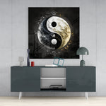 Vierkant Glasschilderij – Yin en Yang