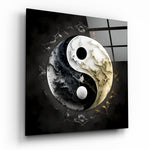 Vierkant Glasschilderij – Yin en Yang