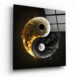 Yin en Yang – Modern Vierkant Glasschilderij