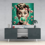 Pop Art Elegant Classic Starlet Glass Wall Art || Designers Collection