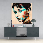 Pop Art Elegant Classic Starlet Glass Wall Art || Designers Collection