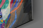 De Maagd van Gustav Klimt – Vierkant Glasschilderij