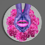 Roze kleurmix – Rond Glasschilderij