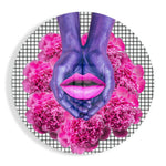 Roze kleurmix – Rond Glasschilderij