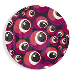 Rood-paars boze-oog kralenpatroon – Rond Glasschilderij