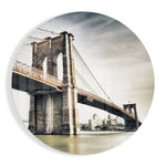 Brooklyn Bridge in sepia – Rond Glasschilderij