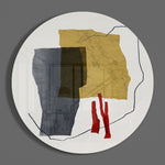 Abstracte vormen – Rond Glasschilderij