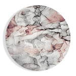 Zacht blushgrijs marmer – Rond Glasschilderij