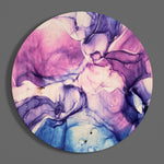 Roze marmer – Rond Glasschilderij