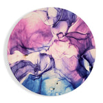 Roze marmer – Rond Glasschilderij