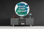 “Geniet van elk moment” – Rond Glasschilderij