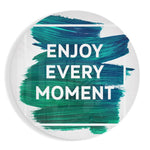 “Geniet van elk moment” – Rond Glasschilderij