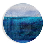 Blauwe kleurnuances – Rond Glasschilderij