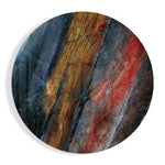 Goudrode mineraalsteen – Rond Glasschilderij