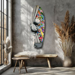 Street Art Curtain Reveal Pop Art Glass Wall Art.