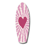 Pink Heart Burst Minimal Glass Wall Art.