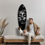 Smoke Sleeping Woman Dark Portrait Glass Wall Art.