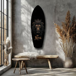 Gold Proud Savanna Lion Glass Wall Art
