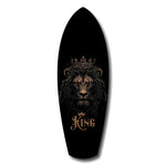 Gold Proud Savanna Lion Glass Wall Art