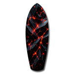 Shattered Volcanic Stone Lava Glow Glass Wall Art.