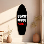Beast Mode On Toggle Motivational Glass Wall Art.