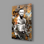 MMA Fighter Glass Wall Art || Designer Collection