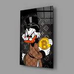 Crypto Rich Scoundrel Glass Wall Art || Designer Collection