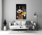 Crypto Rich Scoundrel Glass Wall Art || Designer Collection