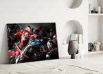 Comic Hero Squad Glass Wall Art || Designer Collection