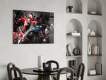 Comic Hero Squad Glass Wall Art || Designer Collection