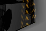 Black and Yellow Viper Glass Wall Art || Designer Collection