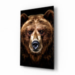 Bear, the Wise Man of the Forest Glass Wall Art || Designer Collection