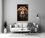 Bear, the Wise Man of the Forest Glass Wall Art || Designer Collection