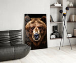 Bear, the Wise Man of the Forest Glass Wall Art || Designer Collection