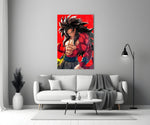 Warrior Furious Spirit Glass Wall Art || Designer Collection