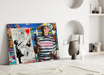 Cubist Abstract Portrait Glass Wall Art || Designer Collection