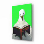Educated Seagull Glass Wall Art || Designer Collection