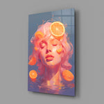 Orange Bubbles Glass Wall Art || Designer Collection